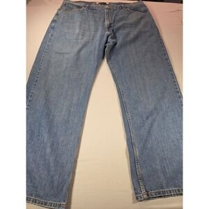 Levis 569 Loose Straight Jeans Mens 42x32 Blue Denim Medium Wash 100% Cotton